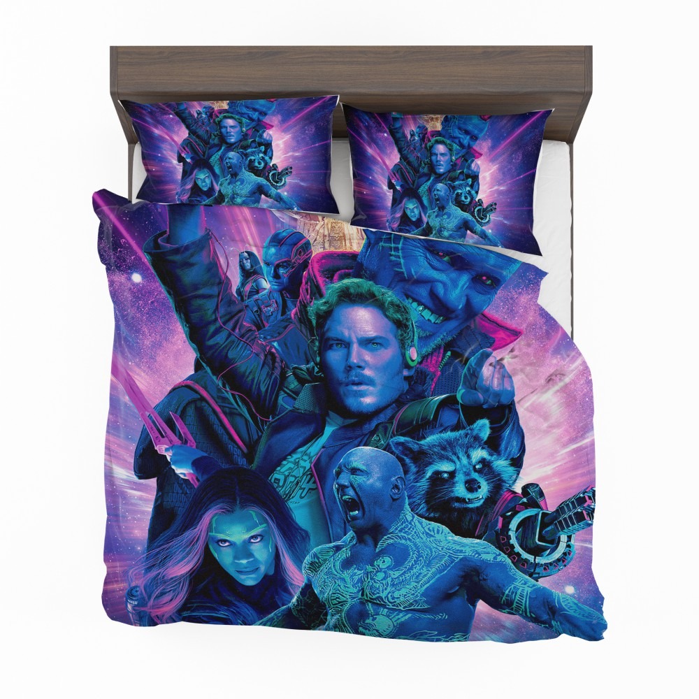 Alternative view of Guardians Of The Galaxy Vol 2 Movie Chris Pratt Dave Bautista Drax The Destroyer Gamora Bedding Set - Custom Bedding Set