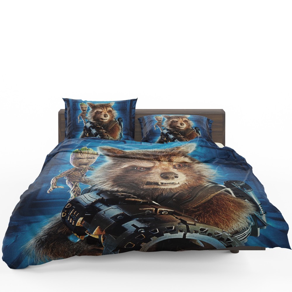 Guardians Of The Galaxy Vol 2 Movie Groot Marvel Comics Rocket Raccoon Bedding Set - Custom Bedding Set