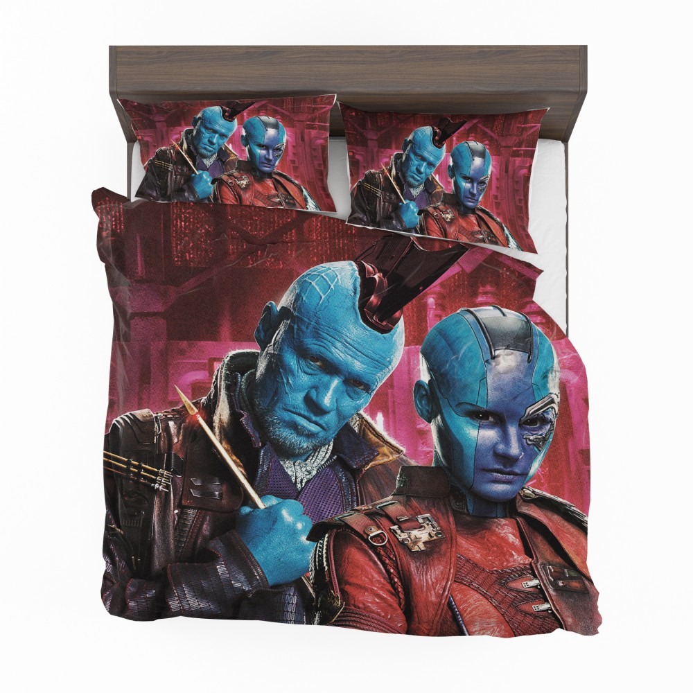 Alternative view of Guardians Of The Galaxy Vol 2 Movie Karen Gillan Michael Rooker Nebula Marvel Comics Yondu Udonta Bedding Set - Custom Bedding Set