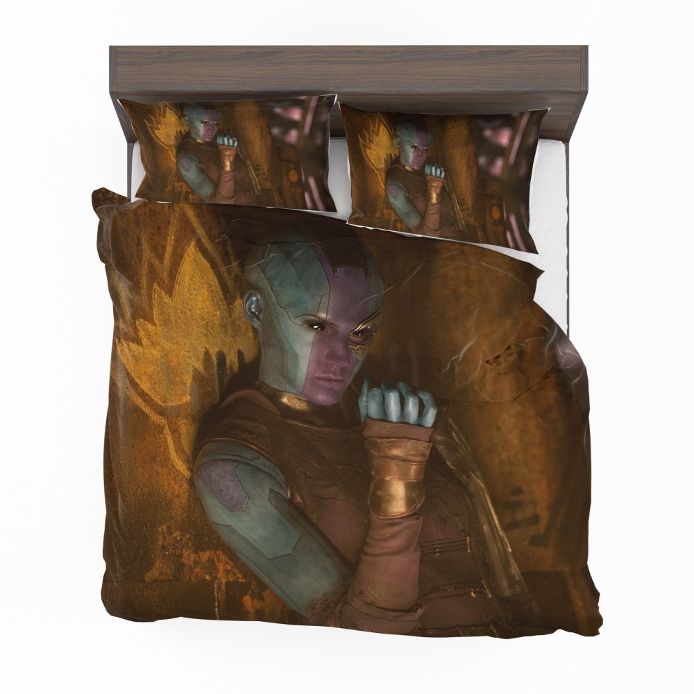 Alternative view of Guardians Of The Galaxy Vol 2 Movie Karen Gillan Nebula Marvel Comics Bedding Set - Custom Bedding Set