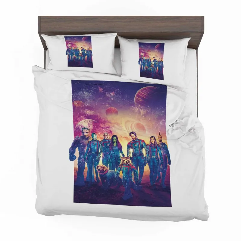 Alternative view of Guardians Of The Galaxy Volume 3 Unleashed Bedding Set - Custom Bedding Set