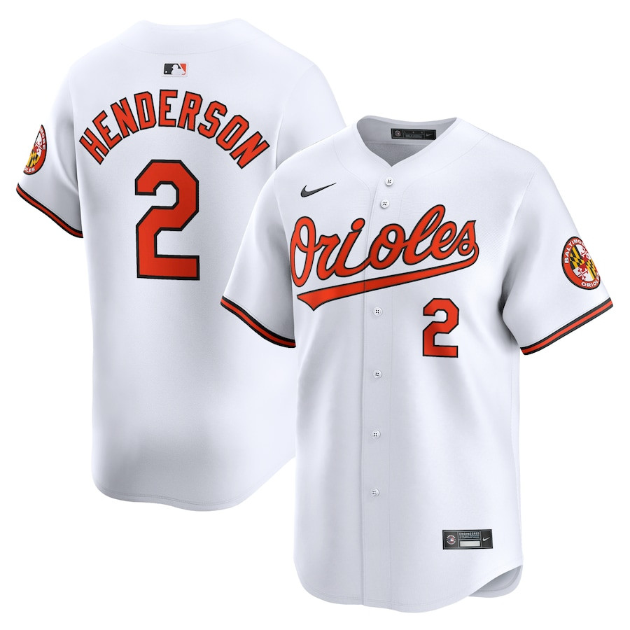 Gunnar Henderson 2 Baltimore Orioles Home Limited Player Men Baseball Jersey - White