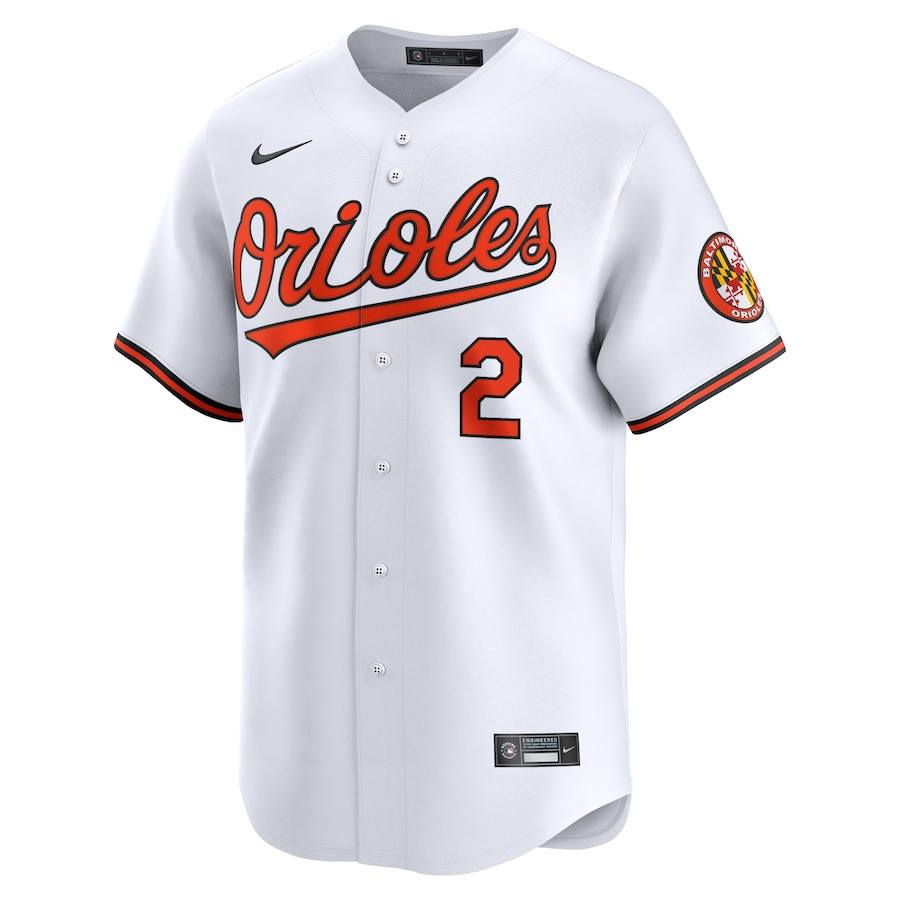 Alternative view of Gunnar Henderson 2 Baltimore Orioles Home Limited Player Men Baseball Jersey - White