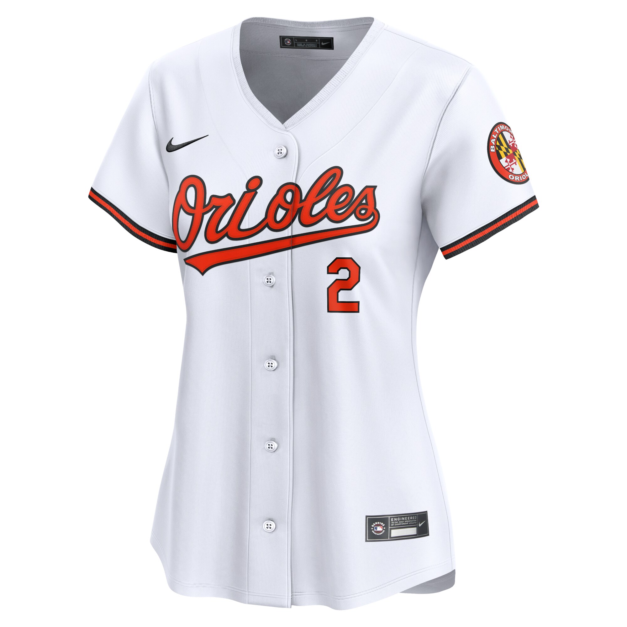 Alternative view of Gunnar Henderson Baltimore Orioles Women's Home Limited Player Baseball Jersey - White