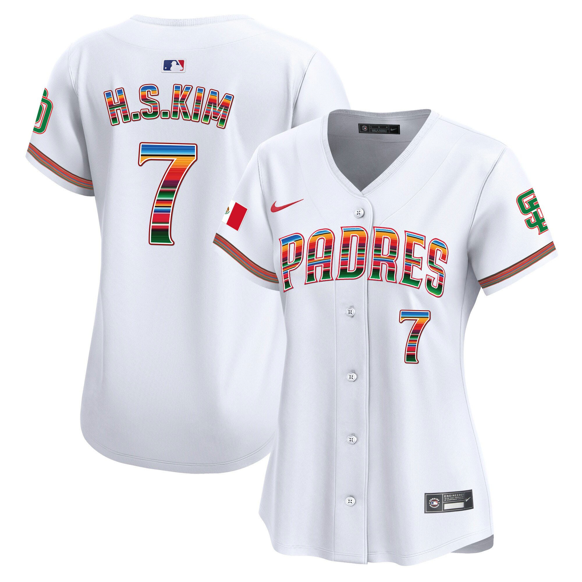 Ha-Seong Kim 7 San Diego Padres Mexico Women Baseball Jersey - White 