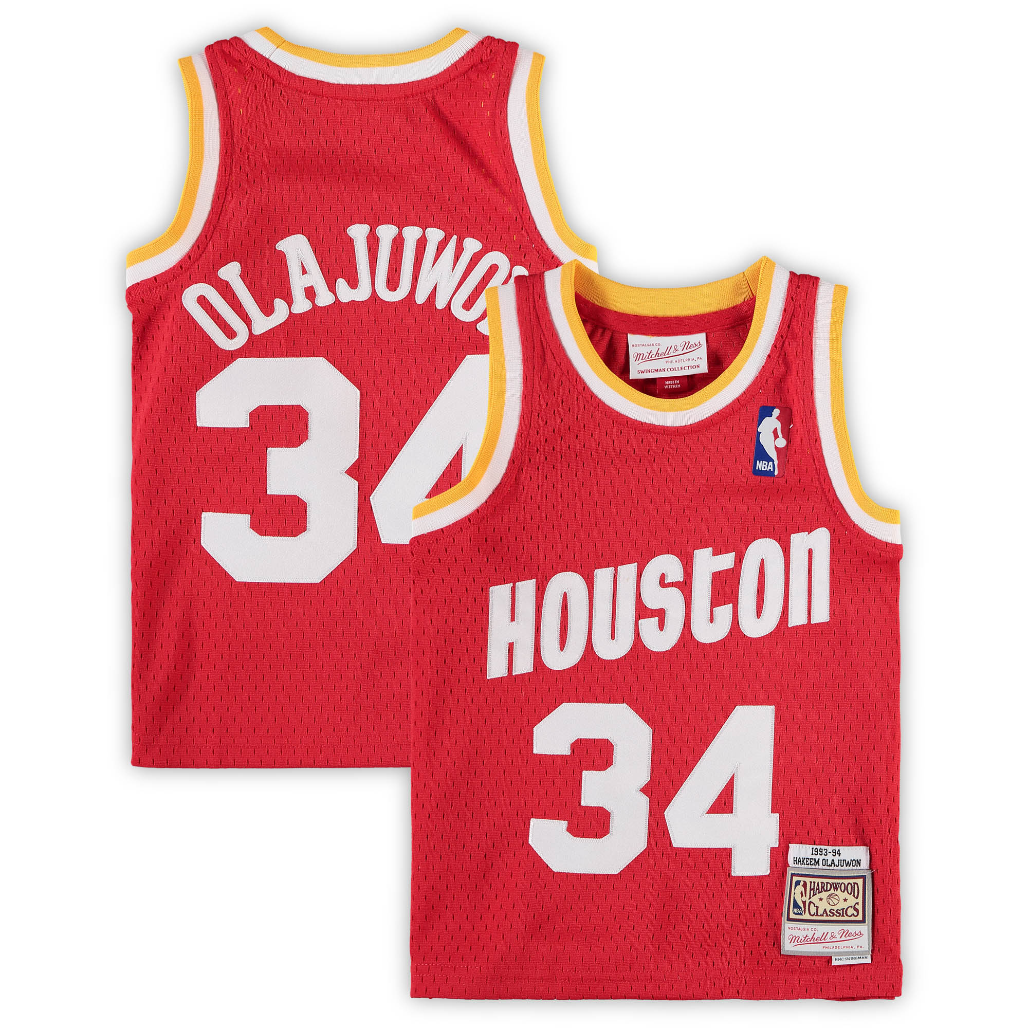 Hakeem Olajuwon Houston Rockets Mitchell & Ness Preschool Hardwood Classics Throwback Team Basketball Jersey - Red