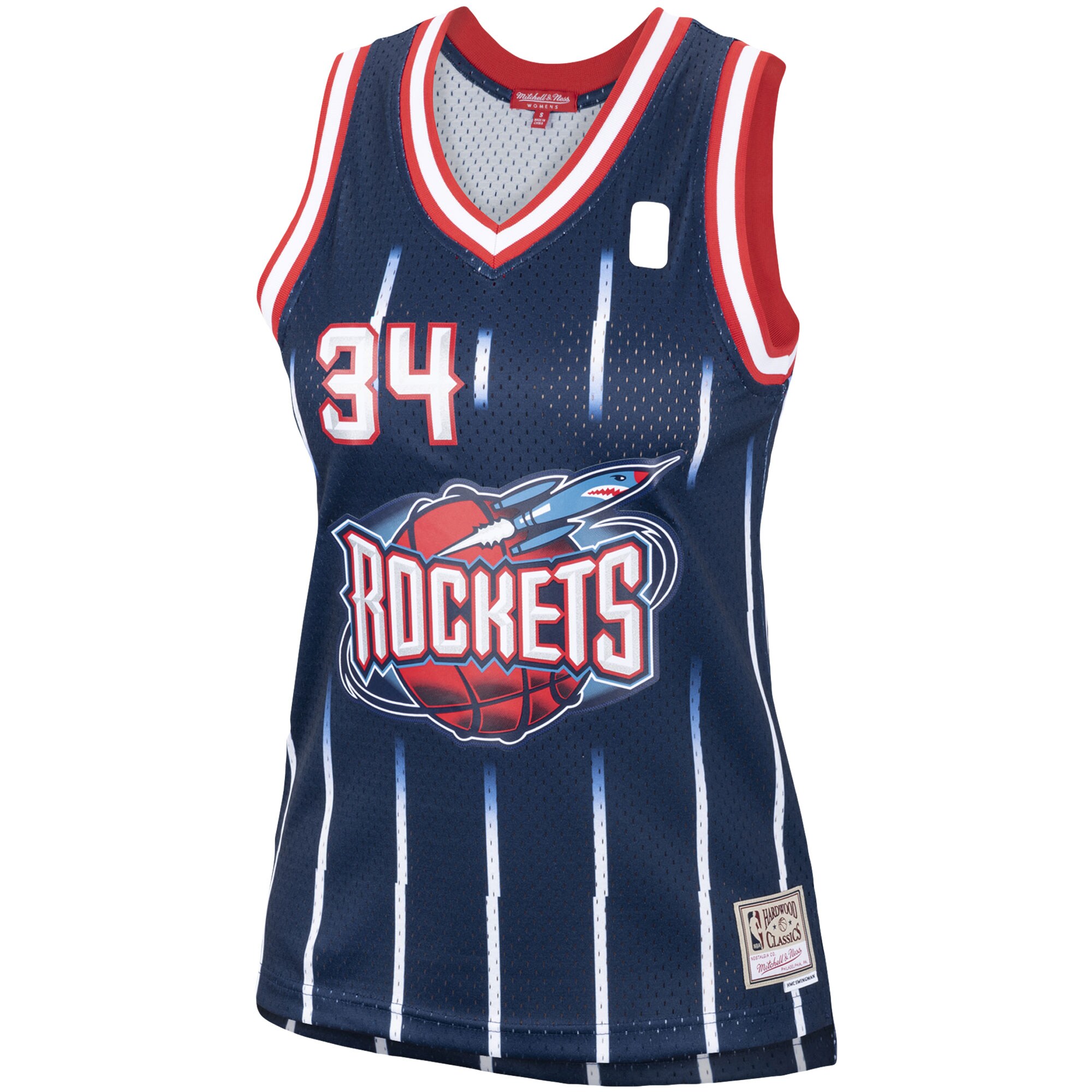 Alternative view of Hakeem Olajuwon Houston Rockets Mitchell & Ness Women's  Hardwood Classics Swingman Basketball Jersey - Navy