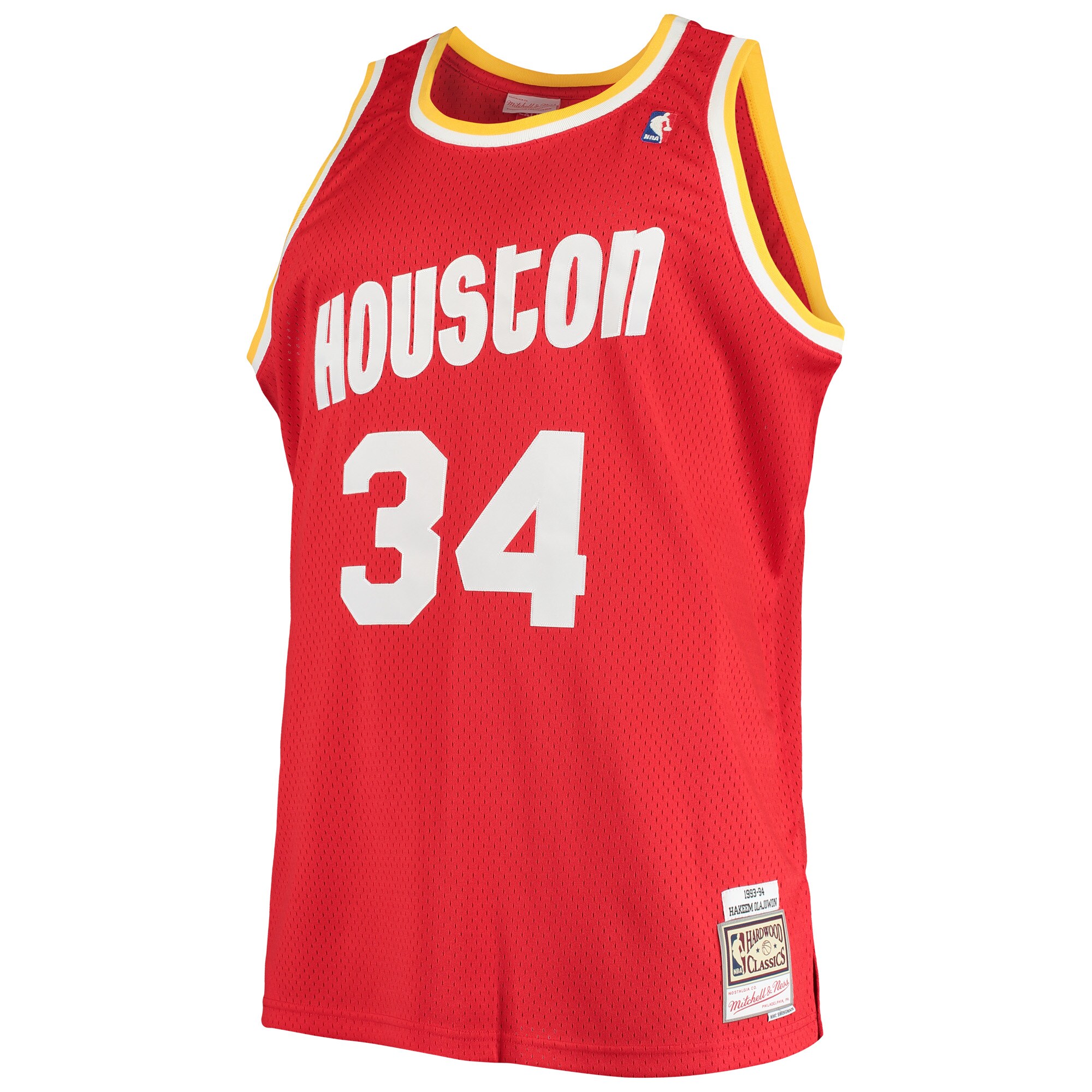Alternative view of Hakeem Olajuwon Houston Rockets Mitchell & Ness 1993/94 Big & Tall Hardwood Classics Swingman Basketball Jersey - Red
