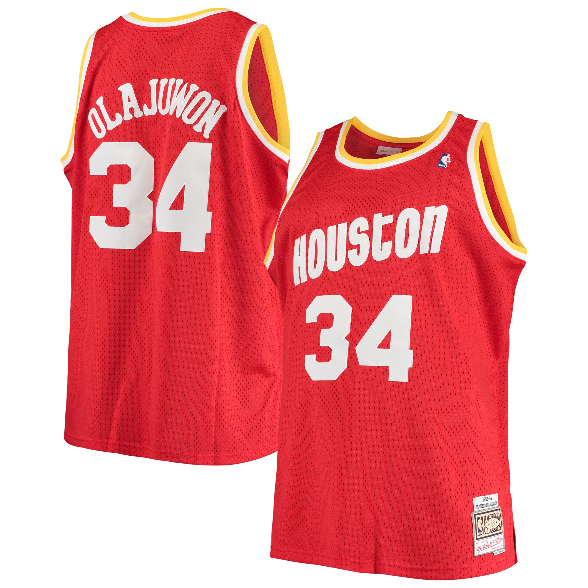 Hakeem Olajuwon Houston Rockets Mitchell & Ness Big & Tall Hardwood Classics Basketball Jersey – Red – Jsfangear Basketball Jersey Store