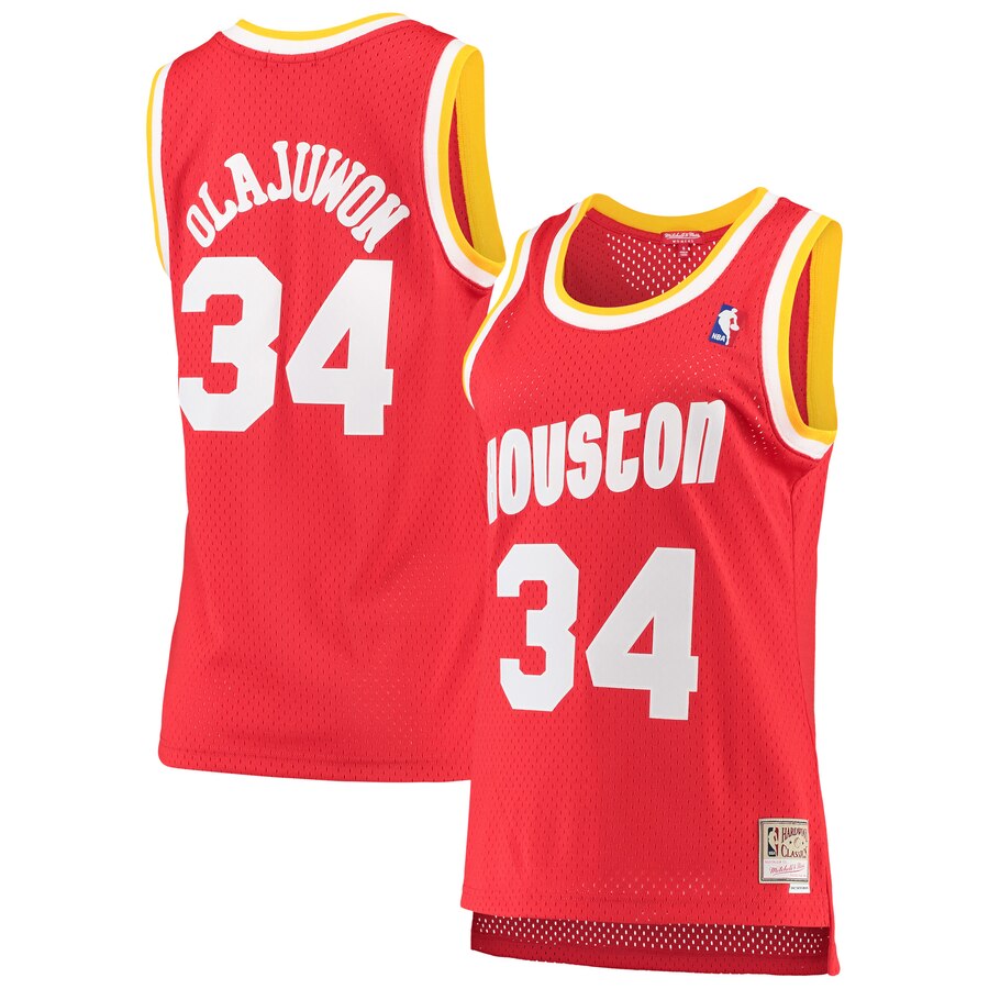 Hakeem Olajuwon Houston Rockets Mitchell & Ness Women's 1993-94 Hardwood Classics Swingman Basketball Jersey - Red
