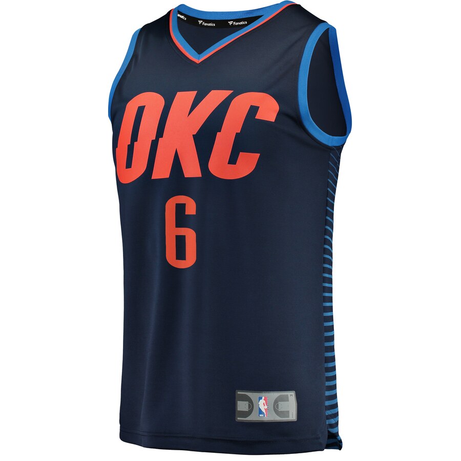Alternative view of Hamidou Diallo Oklahoma City Thunder Fanatics Branded Fast Break Player Jersey – Statement Edition – Navy