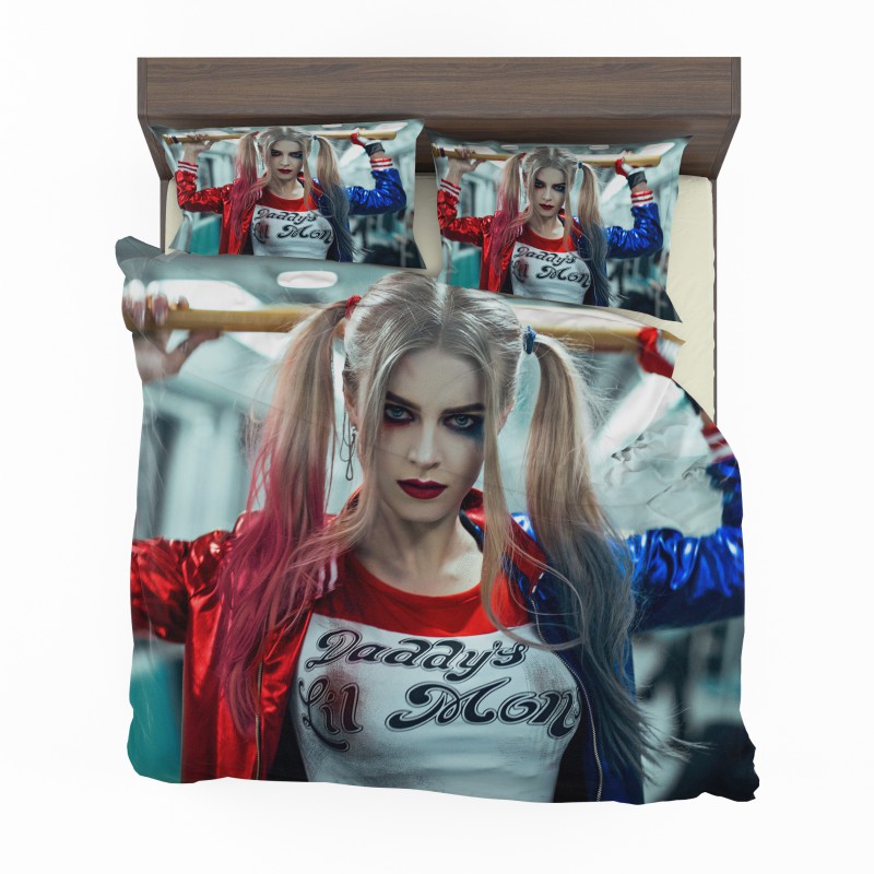 Alternative view of Harley Quinn Cosplay Suicide Squad Bedding Set - Custom Bedding Set