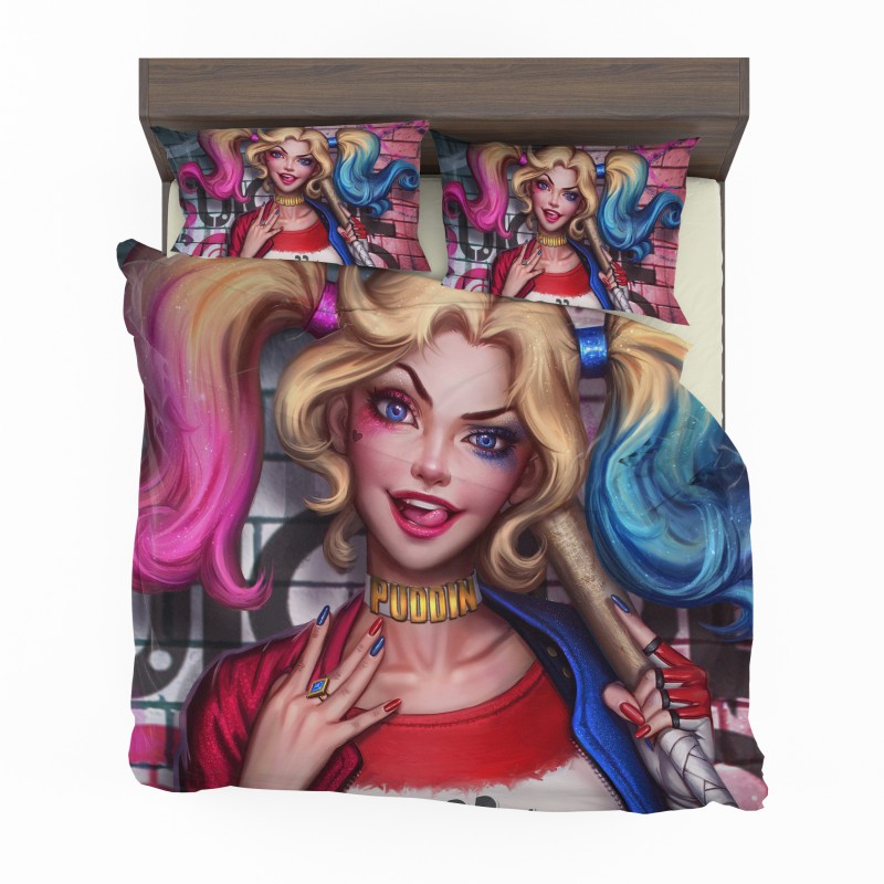 Alternative view of Harley Quinn DC Comics Artwork Bedding Set - Custom Bedding Set