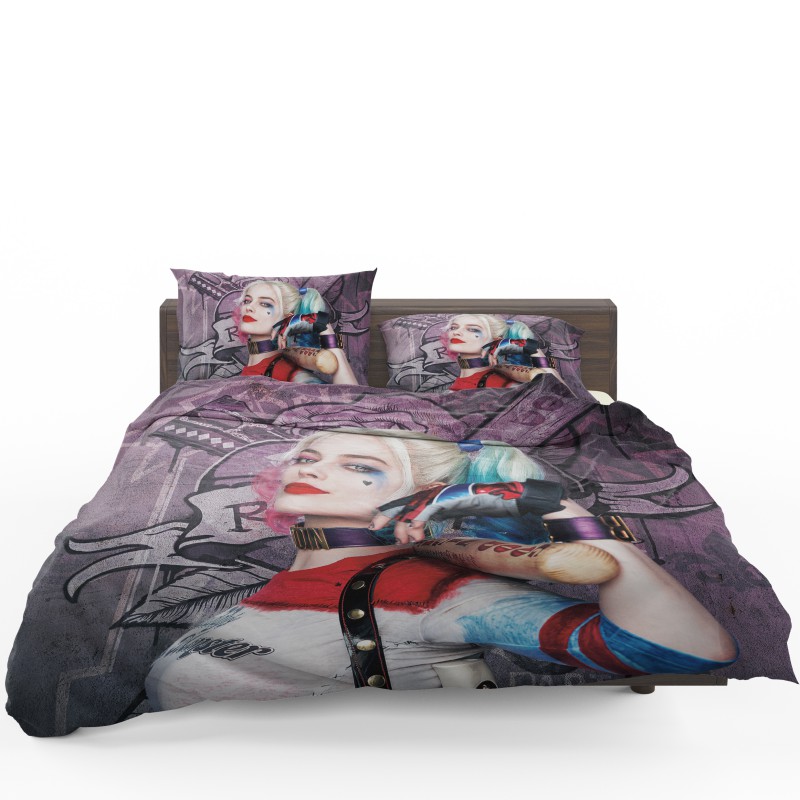Harley Quinn Suicide Squad Margot Robbie Bedding Set - Custom Bedding Set