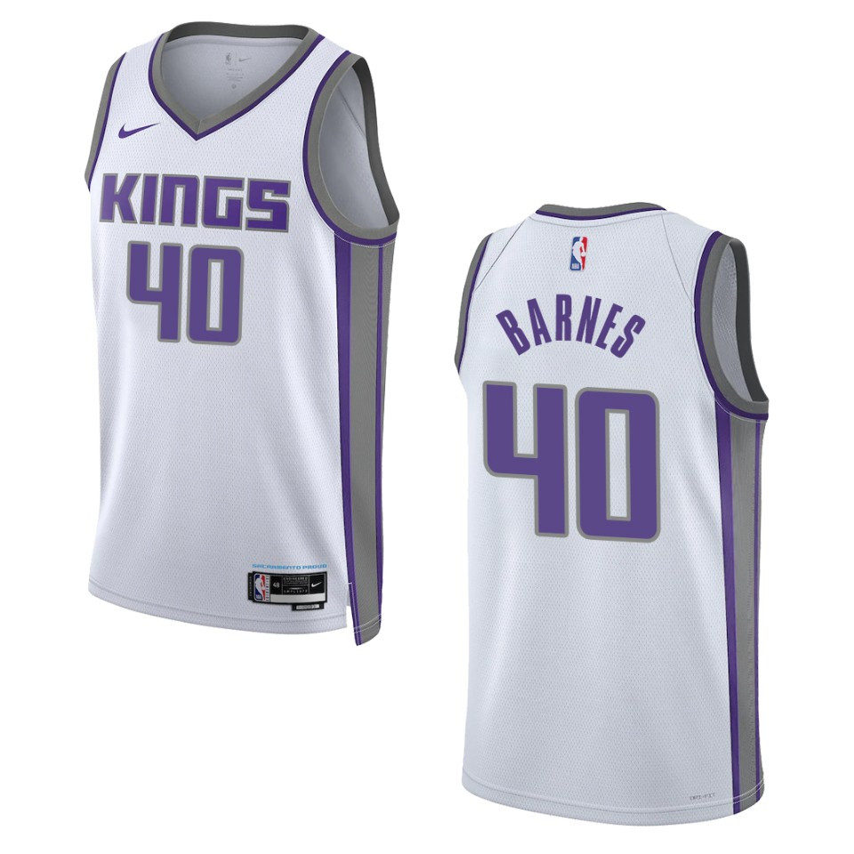Harrison Barnes Association Edition Sacramento Kings 2022-23 White Swingman Basketball Jersey