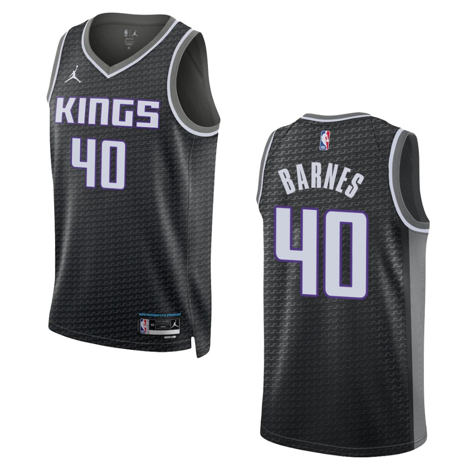Harrison Barnes Black Statement Edition 2022-23 Sacramento Kings Swingman Basketball Jersey
