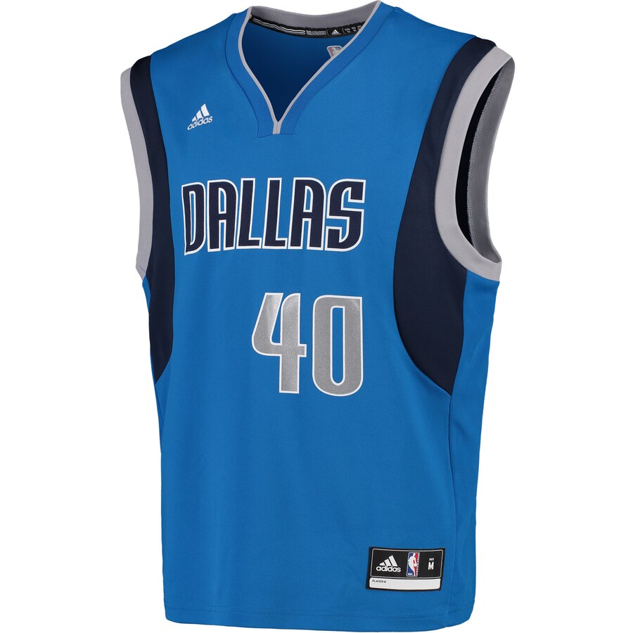 Alternative view of Harrison Barnes Dallas Mavericks Adidas Replica Basketball Jersey - Blue