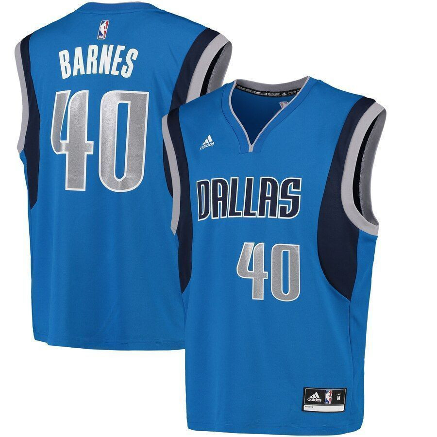 Harrison Barnes Dallas Mavericks Basketball Jersey - Blue - JS289 