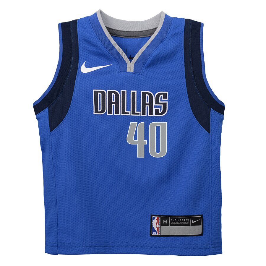 Alternative view of Harrison Barnes Dallas Mavericks Preschool Replica Basketball Jersey Royal - Icon Edition