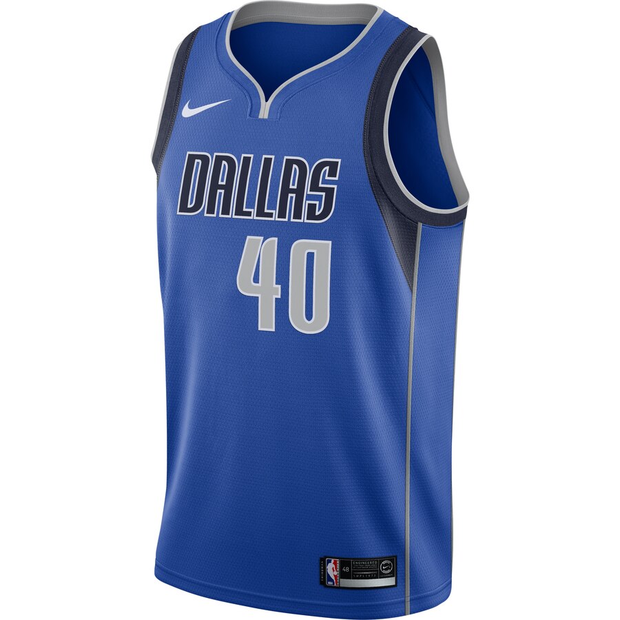 Alternative view of Harrison Barnes Dallas Mavericks Swingman Basketball Jersey Royal - Icon Edition