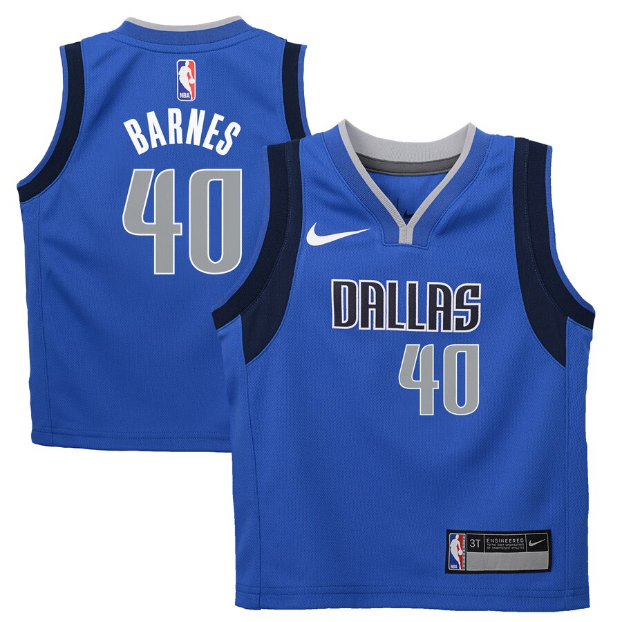 Harrison Barnes Dallas Mavericks Toddler Replica Basketball Jersey Royal - Icon Edition