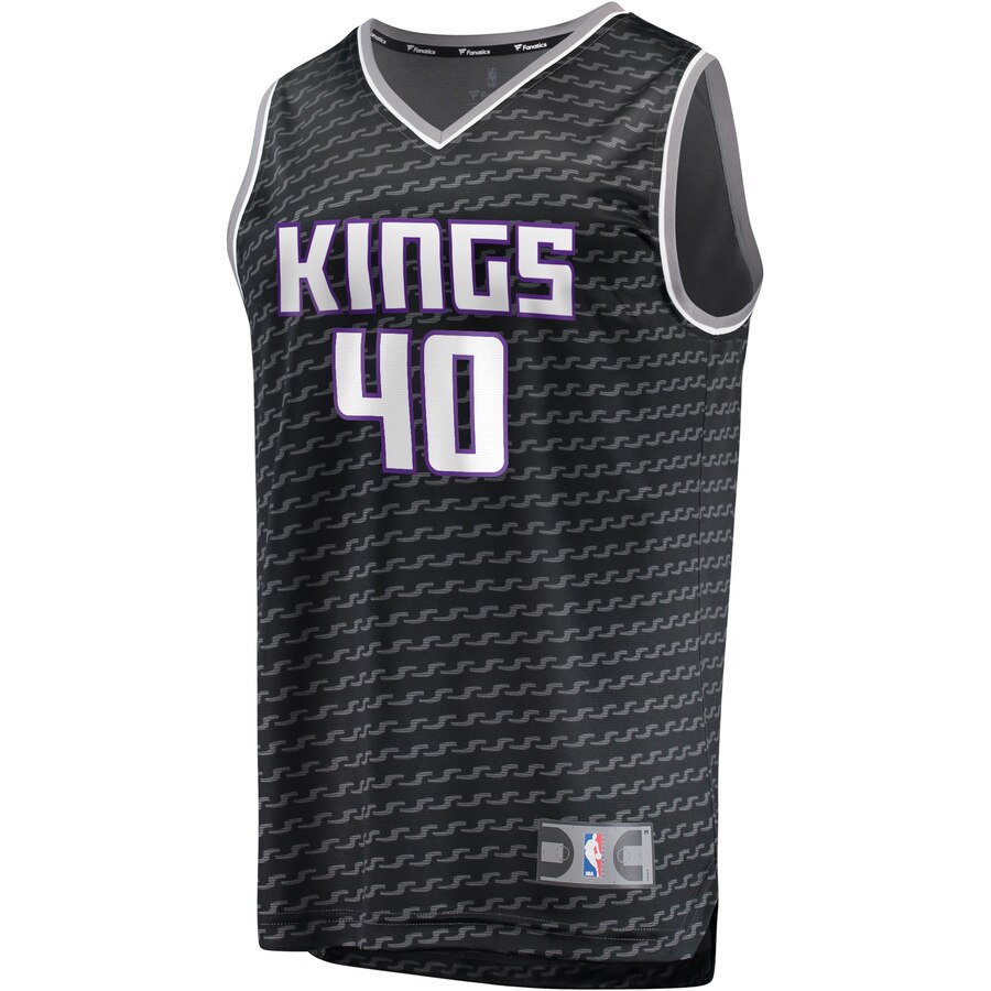 Alternative view of Harrison Barnes Sacramento Kings Fanatics Branded Fast Break Player Replica Basketball Jersey - Statement Edition - Black