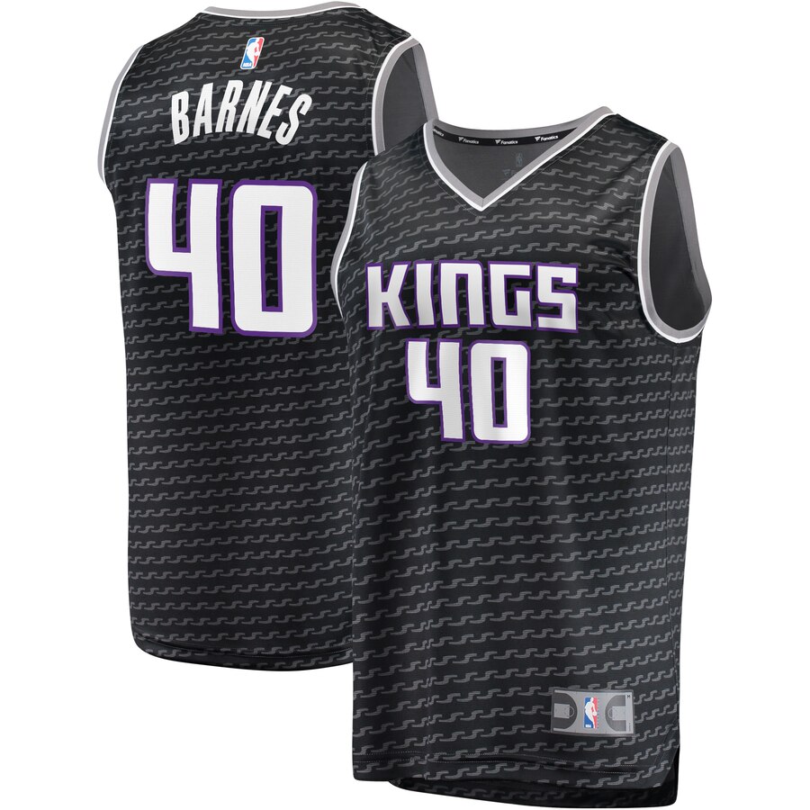 Harrison Barnes Sacramento Kings Fanatics Branded Fast Break Player Replica Basketball Jersey - Statement Edition - Black
