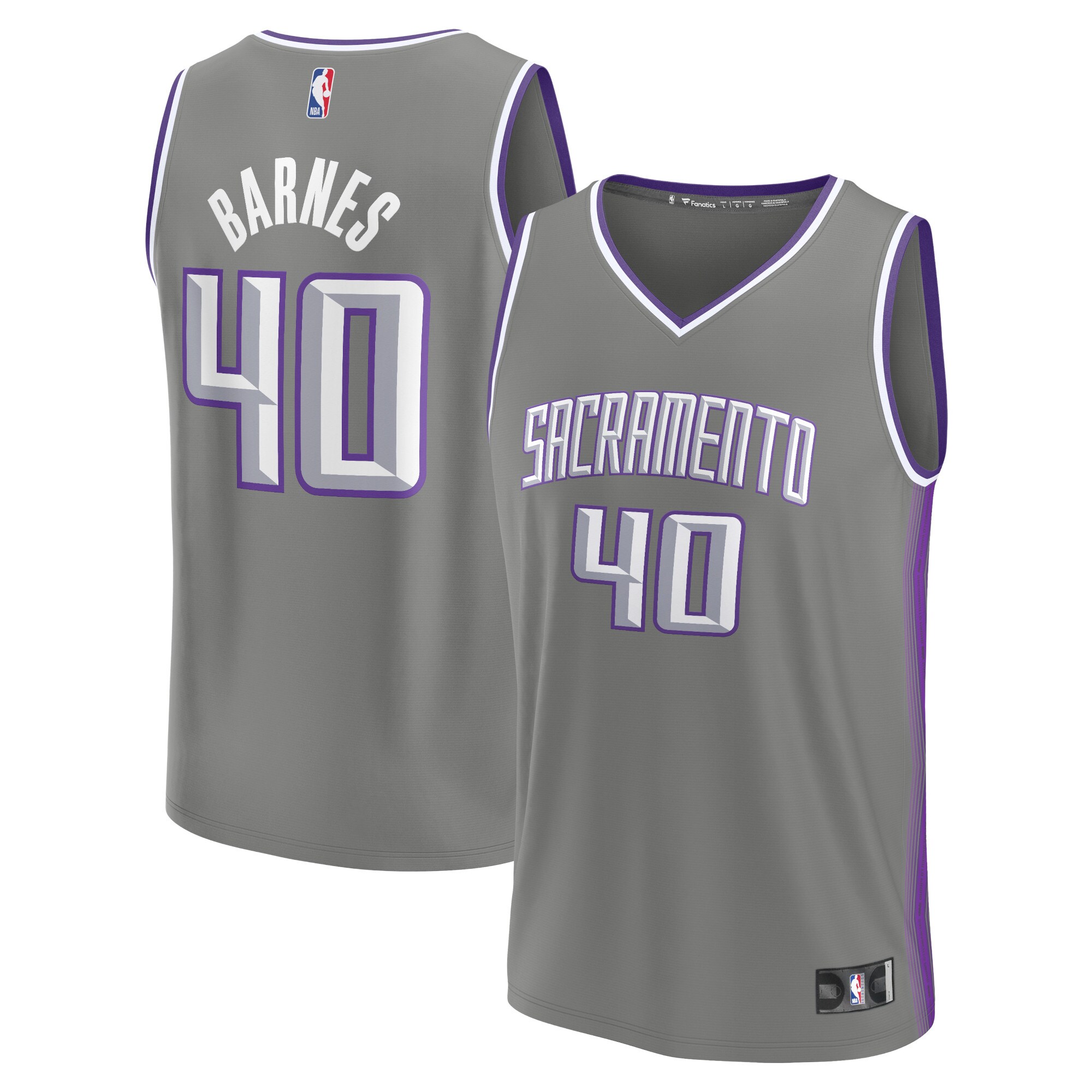 Harrison Barnes Sacramento Kings Fanatics Fastbreak Basketball Jersey - City Edition - Gray