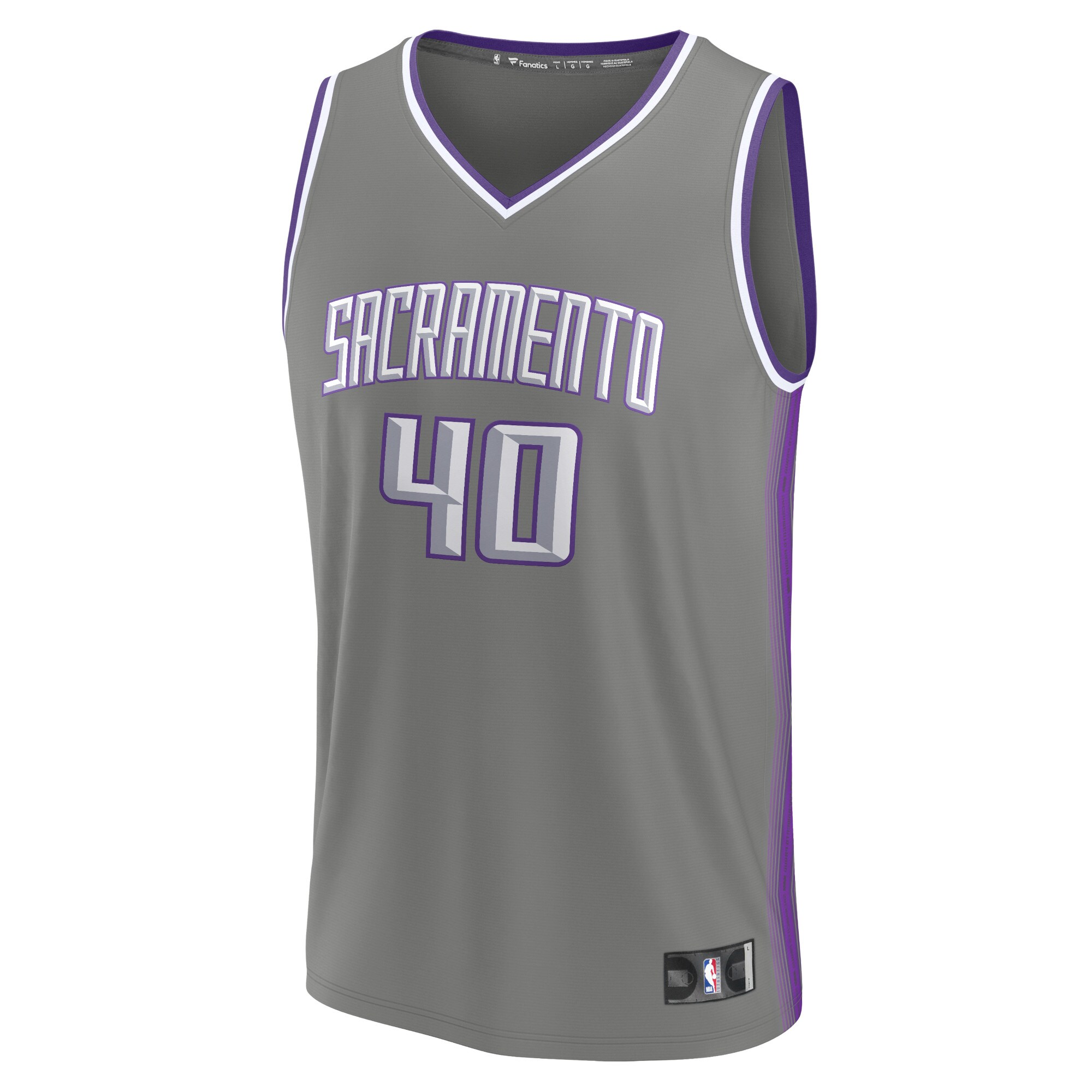 Alternative view of Harrison Barnes Sacramento Kings Fanatics Fastbreak Basketball Jersey - City Edition - Gray