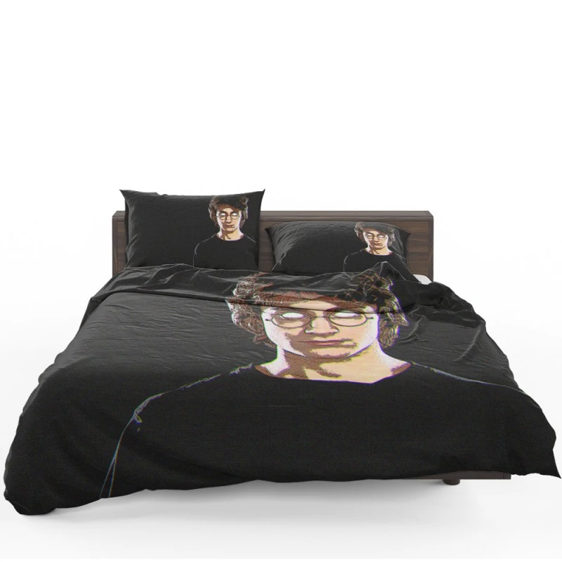 Harry Potter Movie Daniel Radcliffe Glitch Art Bedding Set - Custom Bedding Set