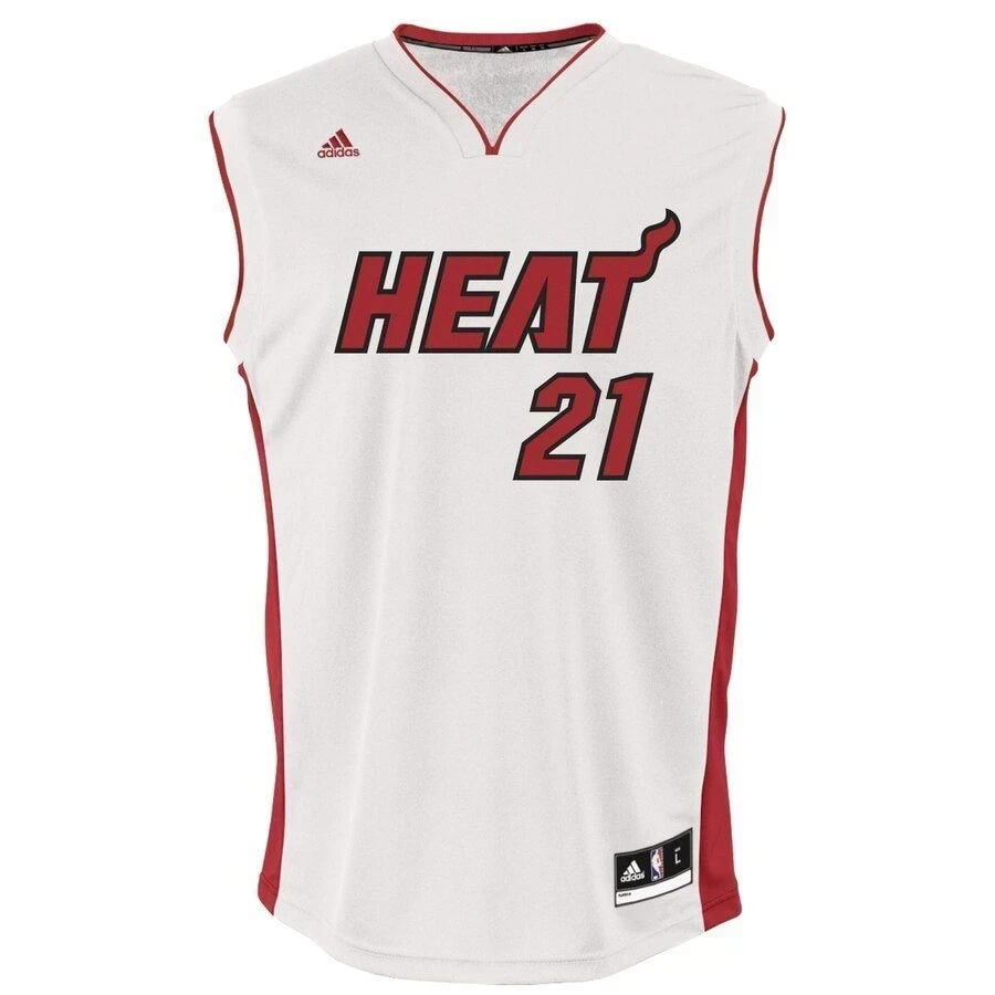 Alternative view of Hassan Whiteside Miami Heat Home Basketball Jersey - White - JS652 