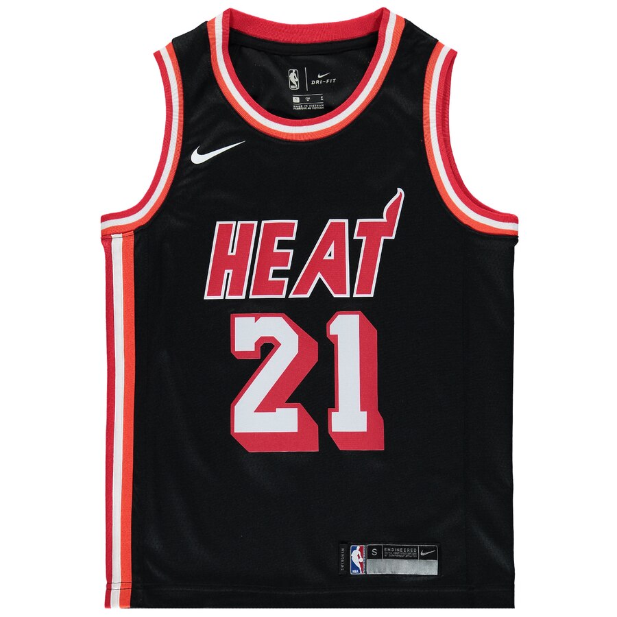 Alternative view of Hassan Whiteside Miami Heat Nike Youth Hardwood Classics Swingman Basketball Jersey - Black