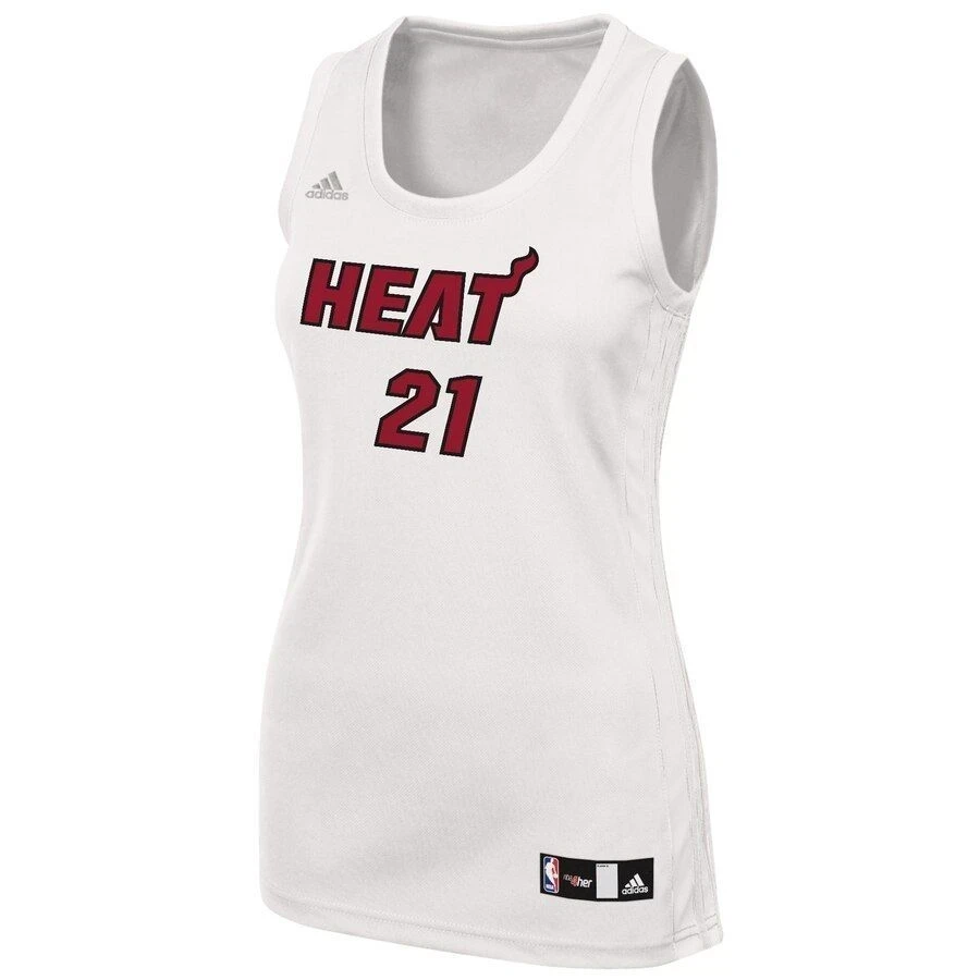 Alternative view of Hassan Whiteside Miami Heat Women's Fashion Basketball Jersey - White - JS862 
