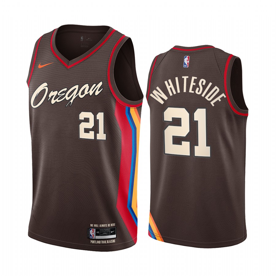 Hassan Whiteside Portland Trail Blazers 2020-21 Chocolate City Edition Basketball Jersey Oregon