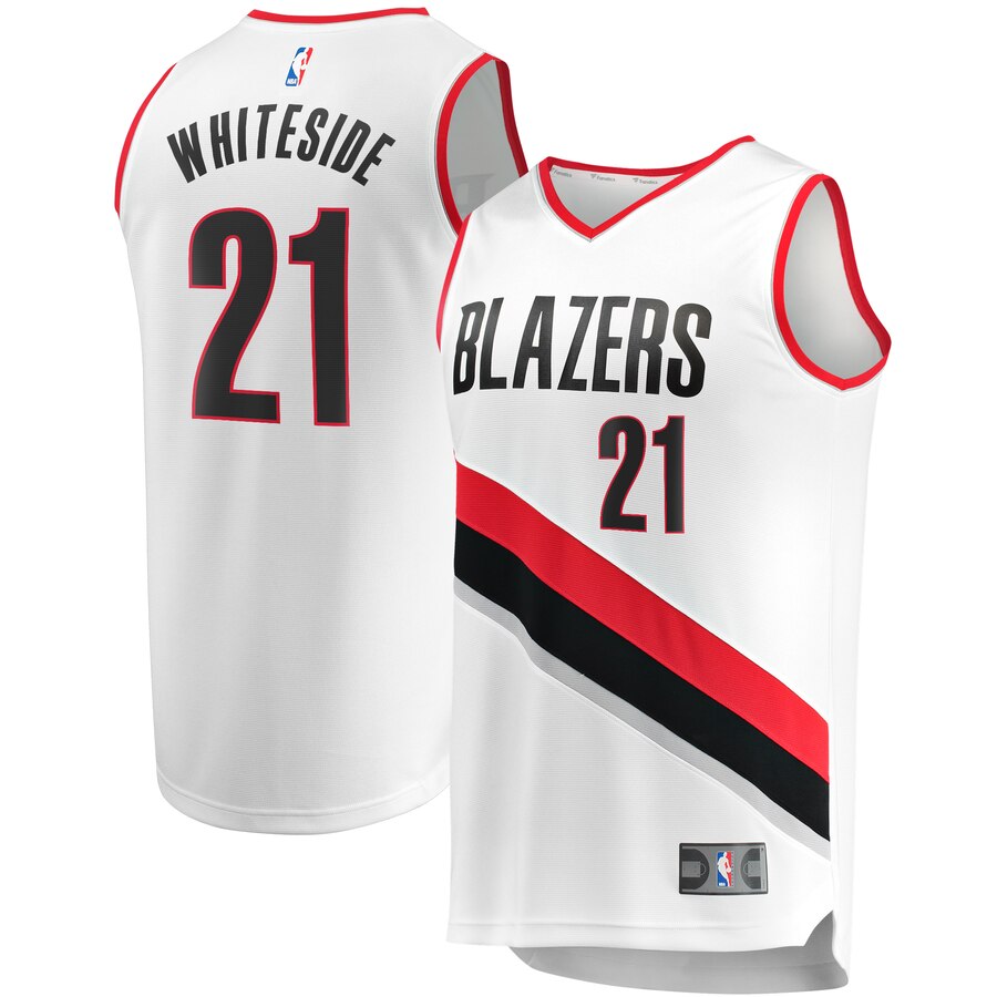 Hassan Whiteside Portland Trail Blazers Fanatics Branded Fast Break Replica Basketball Jersey White - Association Edition