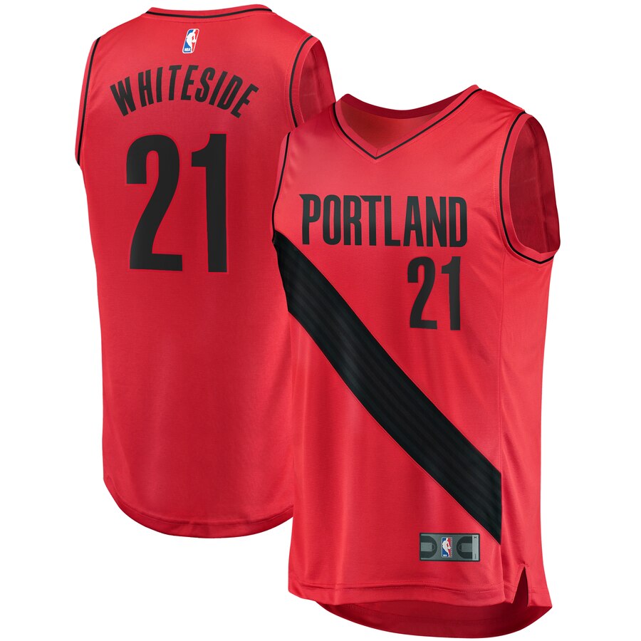 Hassan Whiteside Portland Trail Blazers Fanatics Branded Youth Fast Break Replica Basketball Jersey Red - Statement Edition