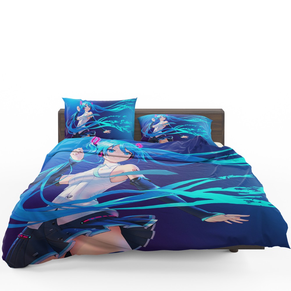 Hatsune Miku Anime Girl Vocaloid Long Hair Bedding Set - Custom Bedding Set