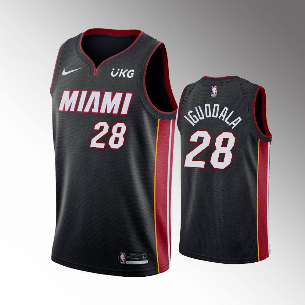 Heat Andre Iguodala Icon Edition Black Iguodala Miami Basketball Jersey