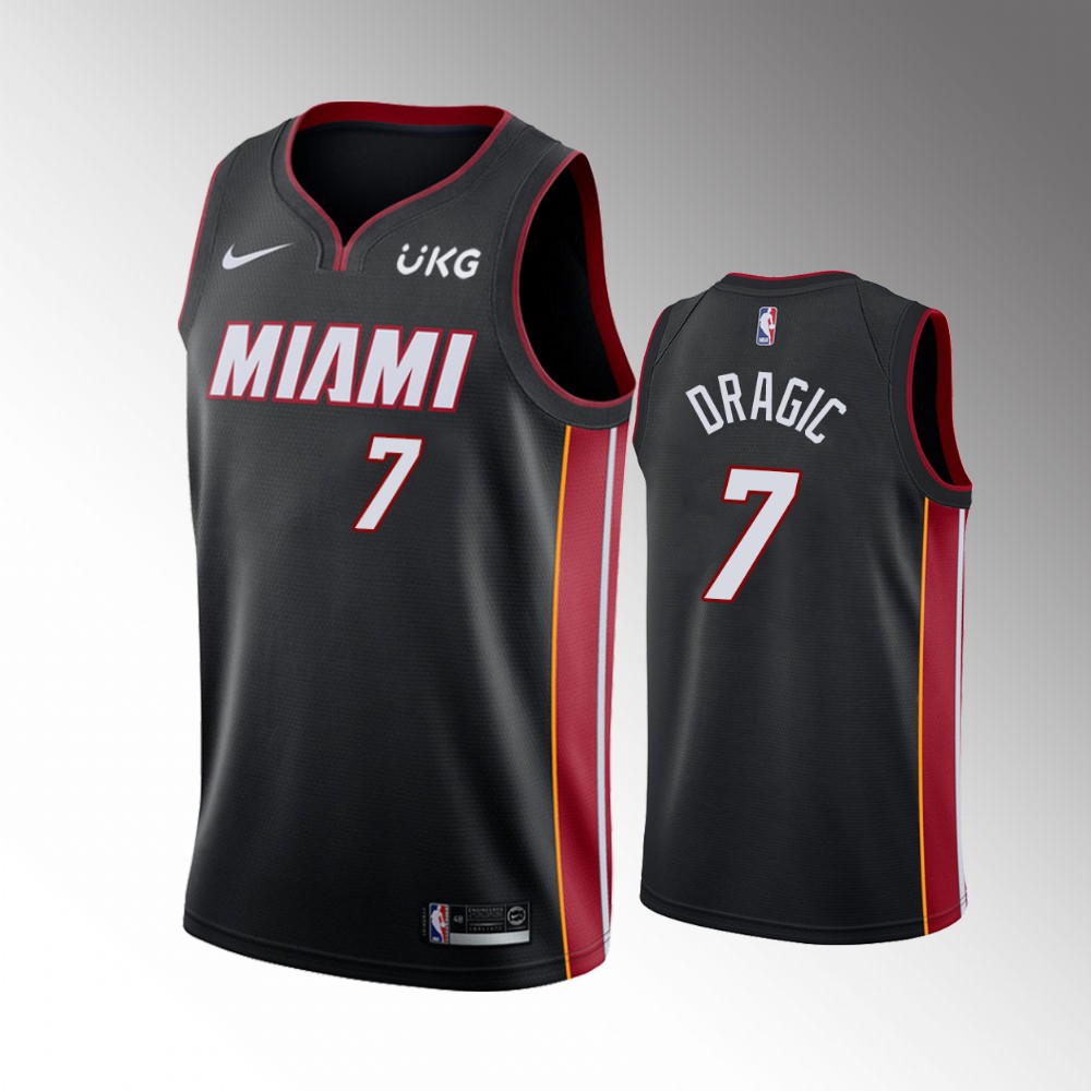 Heat Goran Dragic Icon Edition Black Dragic Miami Basketball Jersey