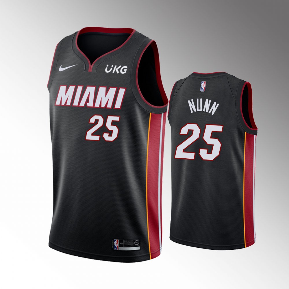 Heat Kendrick Nunn Icon Edition Black Nunn Miami Basketball Jersey
