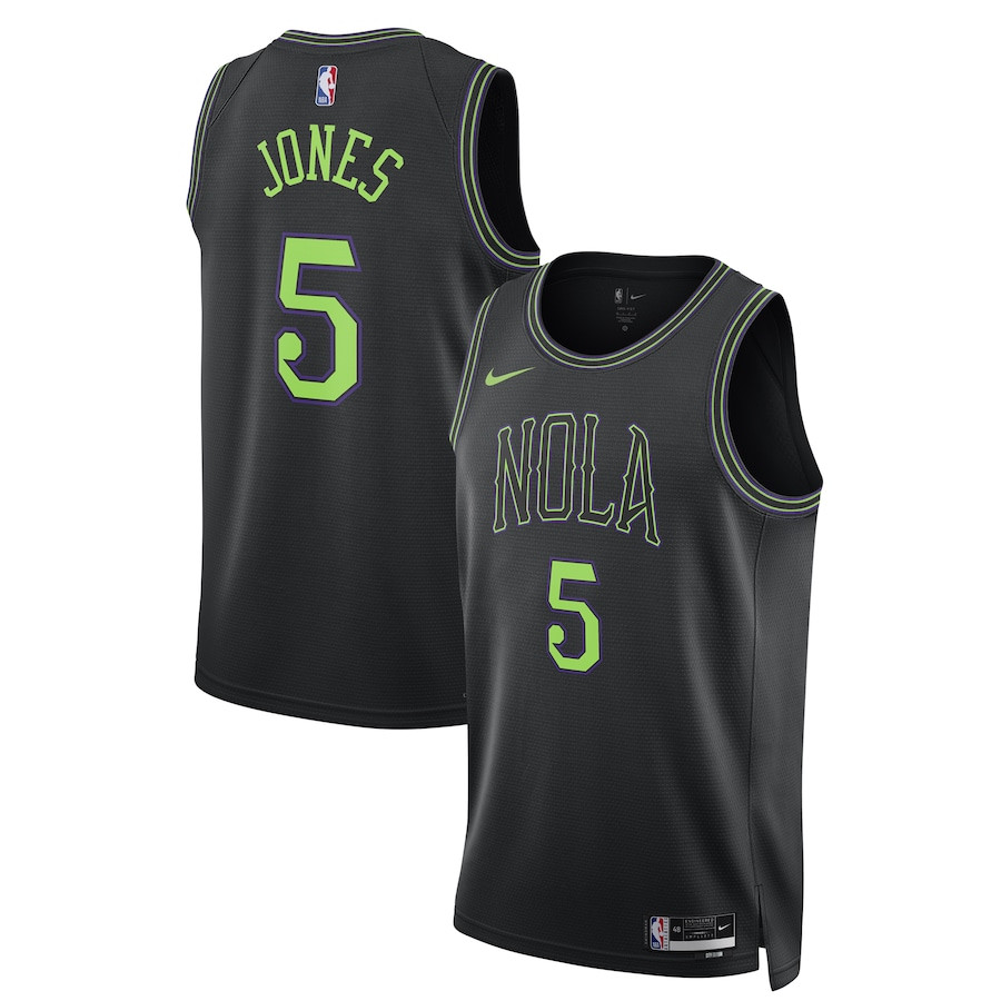 Herbert Jones 5 New Orleans Pelicans 2023/24 City Edition Swingman Basketball Jersey - Black - JS285 
