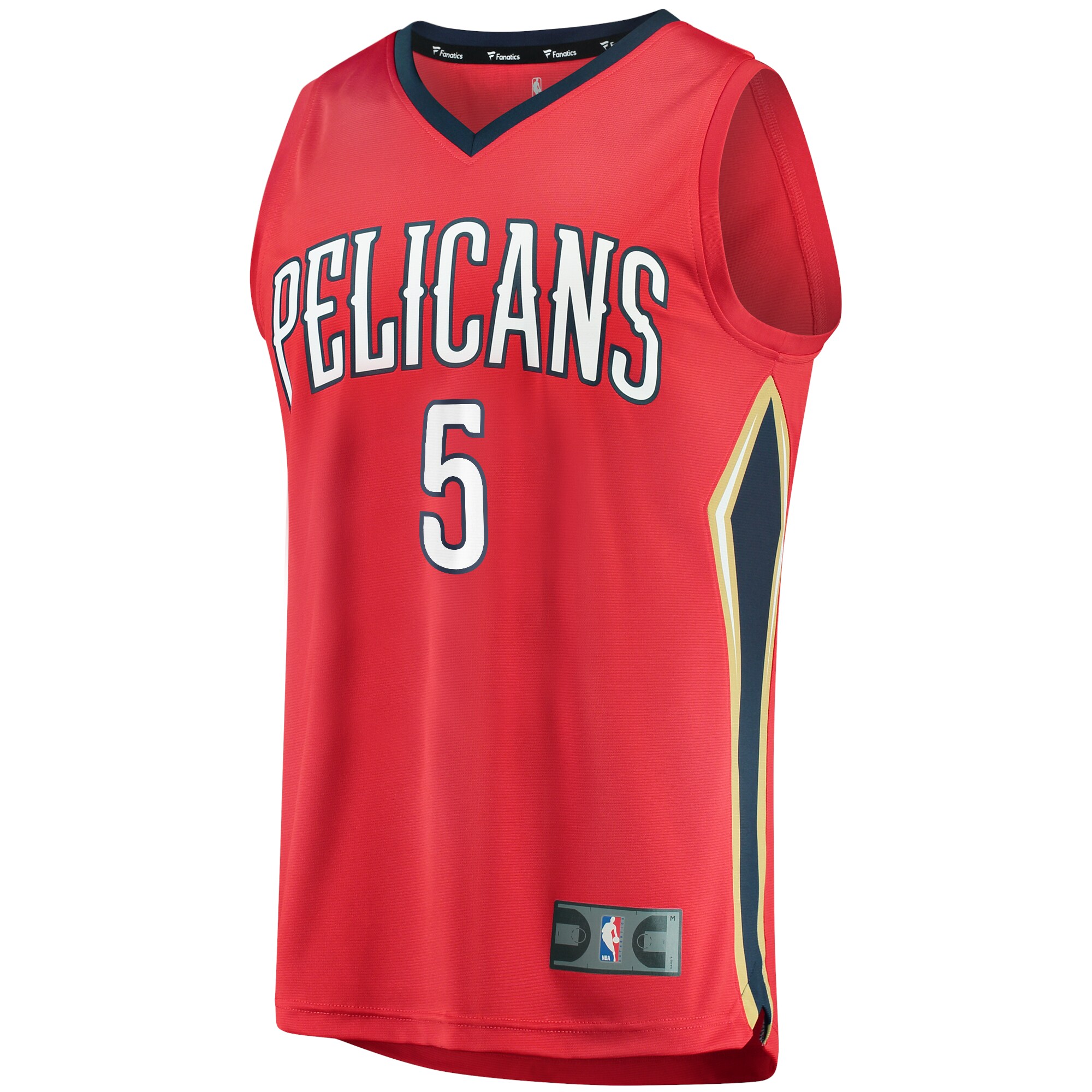 Alternative view of Herbert Jones New Orleans Pelicans Fanatics Fast Break Replica Player Basketball Jersey - Statement Edition - Red