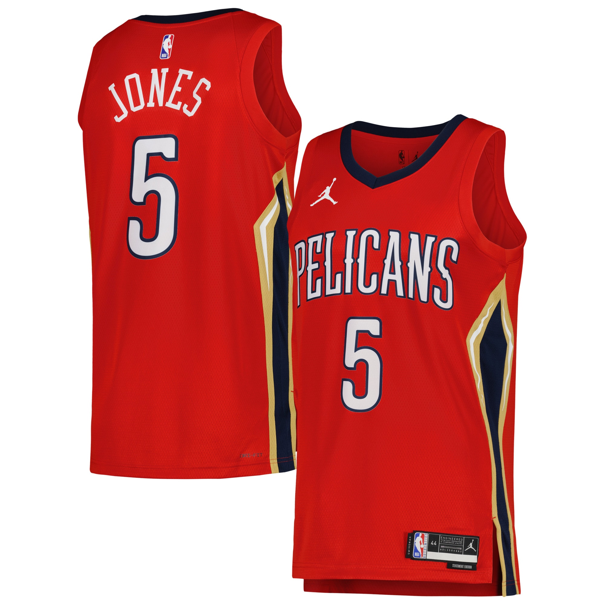 Herbert Jones New Orleans Pelicans Jordan Brand Unisex Swingman Basketball Jersey – Statement Edition – Red