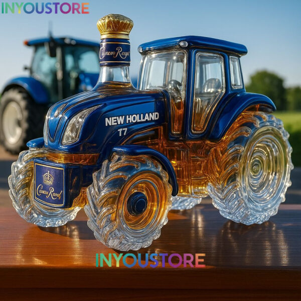 Whiskey Bottle Tractor Shape 10 Oz Novelty Creative Tractor Theme Empty Bottle Hand Blown Decorative Gift For Farmer/alcohol Lover Collector