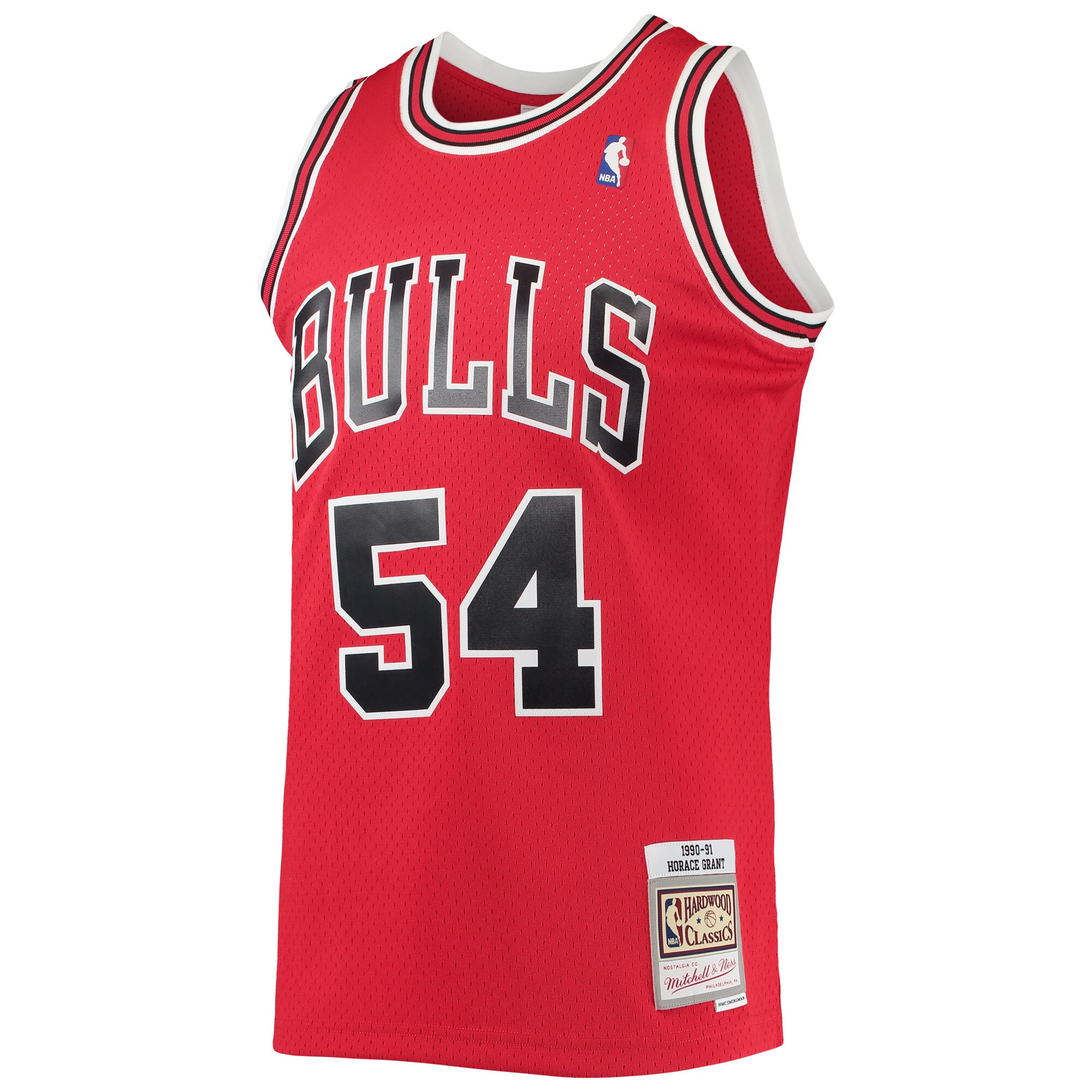 Alternative view of Horace Grant Chicago Bulls Mitchell & Ness 1990/91 Throwback Dark Swingman Basketball Jersey - Red