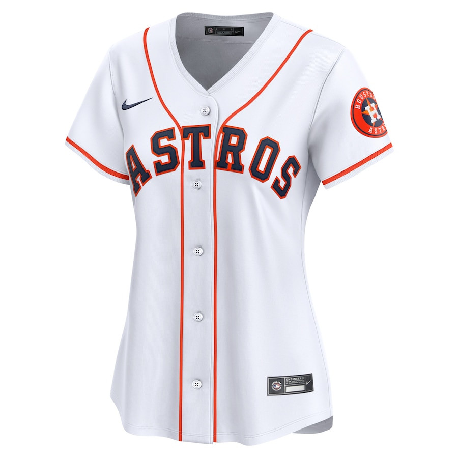 Alternative view of Houston Astros 2024 Jackie Robinson Day Home Limited Women Baseball Jersey - White 