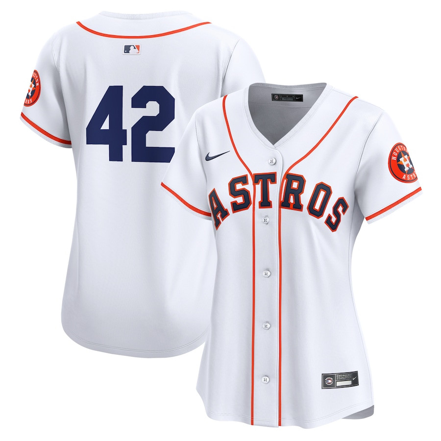 Houston Astros 2024 Jackie Robinson Day Home Limited Women Baseball Jersey - White 