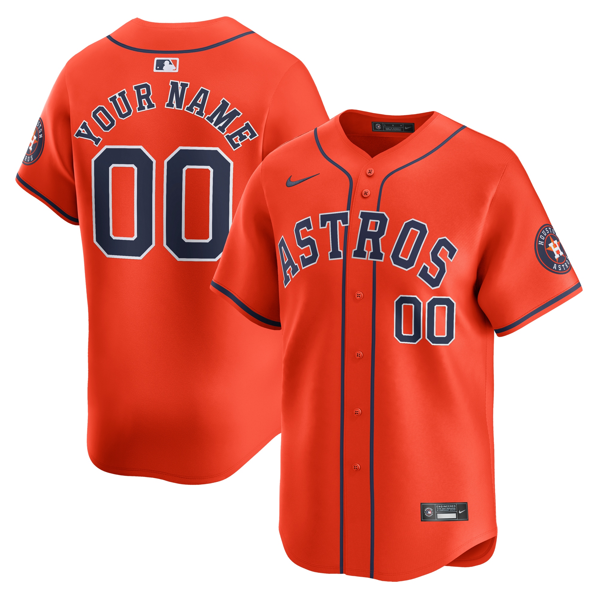 Houston Astros Alternate Limited Custom Baseball JerseyÃƒâ€šÃ‚Â ÃƒÂ¢Ã¢â€šÂ¬Ã¢â‚¬Å“ Orange