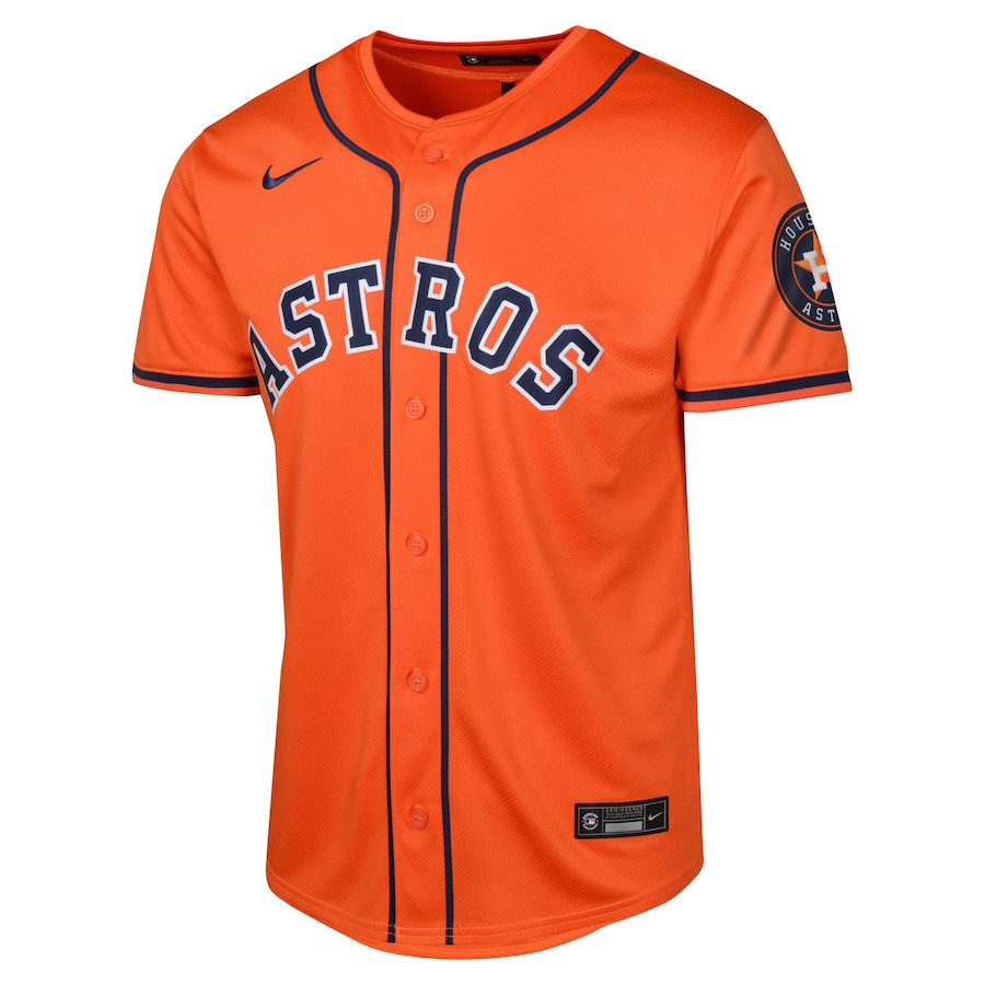 Alternative view of Houston Astros Alternate Limited YOUTH Baseball Jersey - Orange 