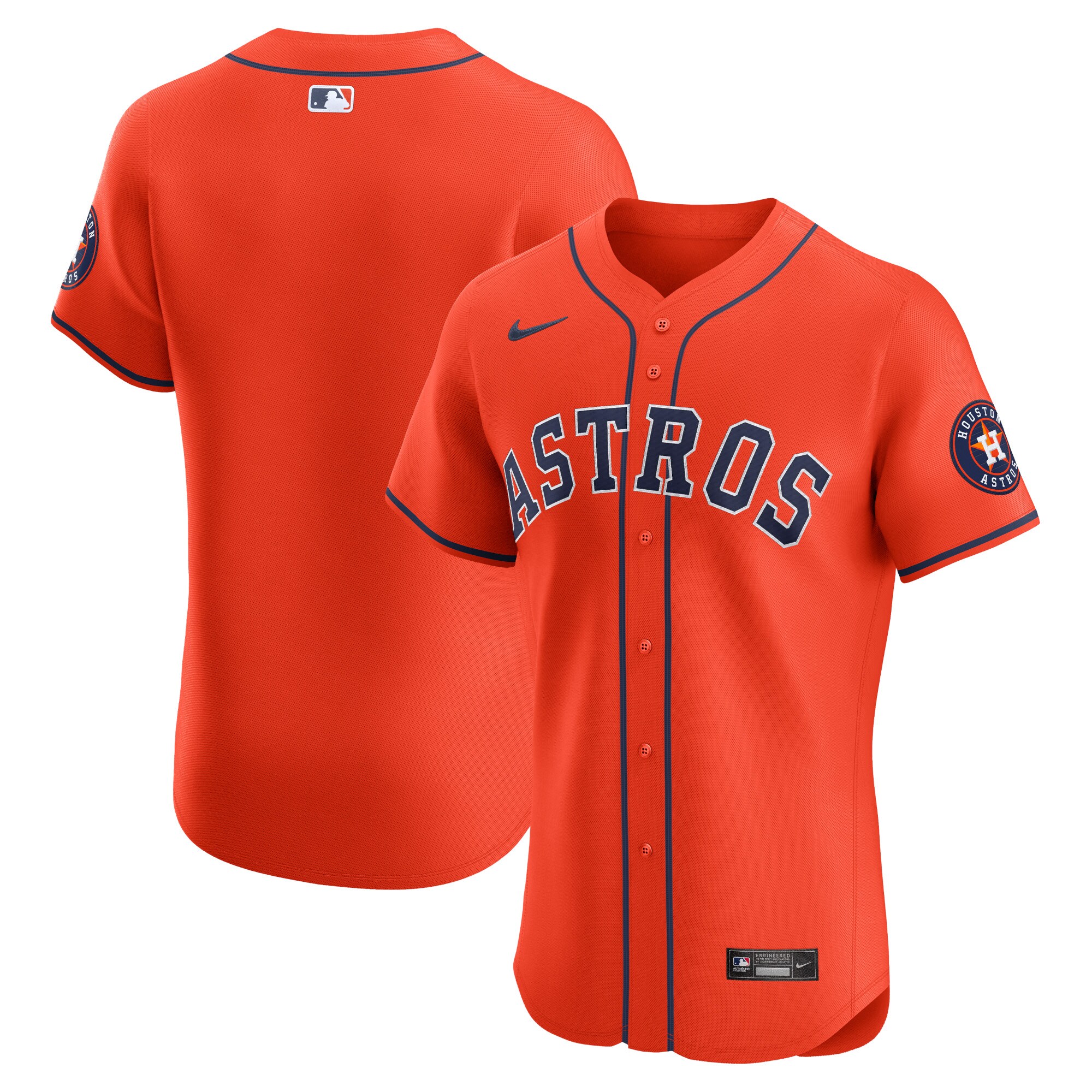 Houston Astros Alternate Vapor Premier Elite Patch Baseball Jersey - Orange